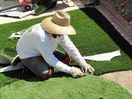 product installation of synthetic grass